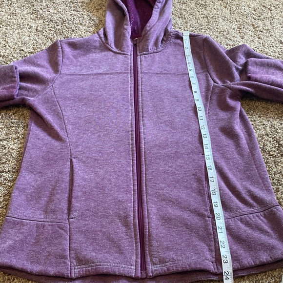 Danskin Now Hooded Sweatshirt Dark Pink Medium - Picture 11 of 11